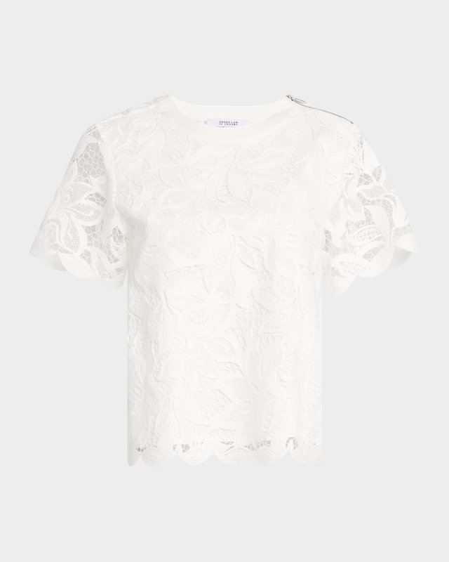 Samaria Short-Sleeve Lace Top